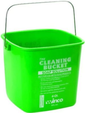 Cubeta plastica de 6qt color verde