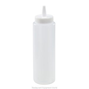 Botella exprimible plástica transparente 8 oz