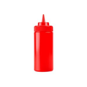 Botella exprimible plástica roja 8 oz