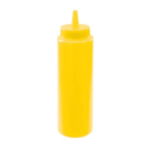 Botella exprimible plástica amarilla 8 oz
