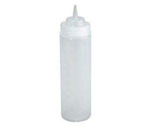 Botella boca ancha  24 Oz de plástico transparente