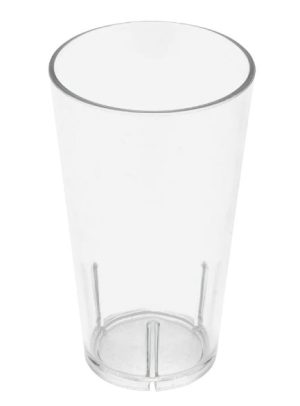 Vaso Apilable de Plástico SAN de 16 Onzas Transparente
