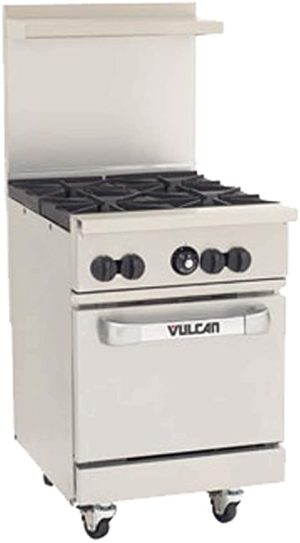 Cocina de 4 Quemadores con Horno Linea ECOMAX de 24" a Gas