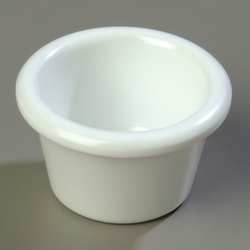 Ramekin blanco liso de melamina 1-1/2 Oz