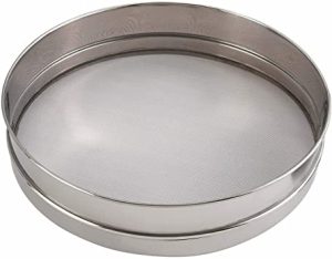 Cernidor con malla 10" x 3 ", de acero inoxidable