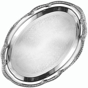 Bandeja Ovalada Cromada 18"x13"