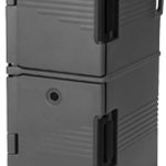 Carro Transportador de Alimentos Doble de 12 Panas de 20"x27" Negro